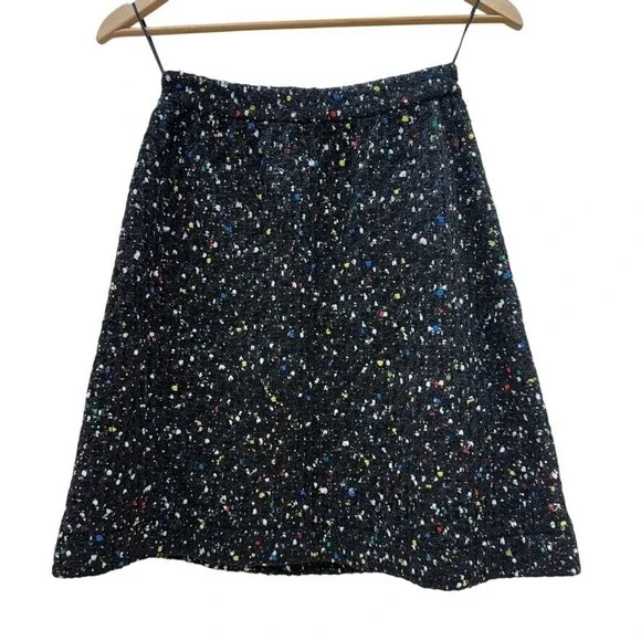 Louis Vuitton Tweed Skirt Rhinestone Size XS Retro 90s Luxury Statement Sparkle